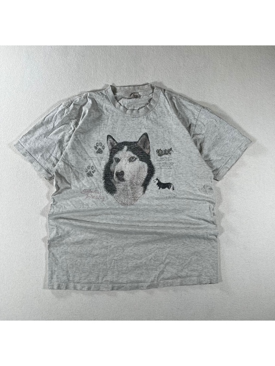 Other - Vintage Siberian Husky Made in Canada grey tshirt Size L